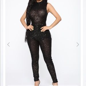 Fashion Nova Shimmer Sequins One Piece